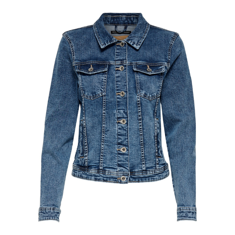 Onltia denimjakke - Medium blue denim