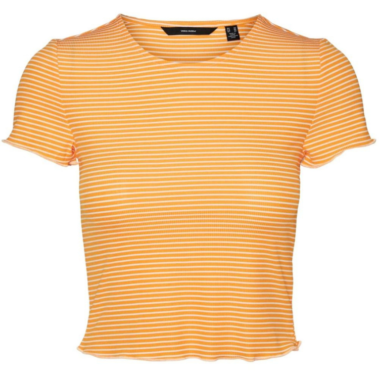 Vmjill t-shirt - Amber yellow/snow white