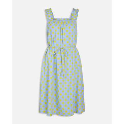 Eruna-st.dr1 kjole - L. blue/yellow