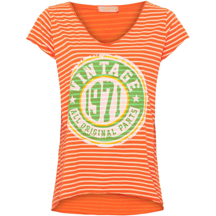 Marta t-shirt 1530 - Orange stripe