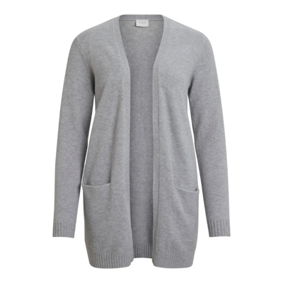 Viril open cardigan - Light grey melange