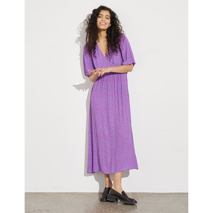 Clancy-m kjole - Josina purple print