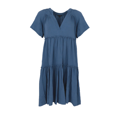 Bcada kort boho kjole - Denim blue