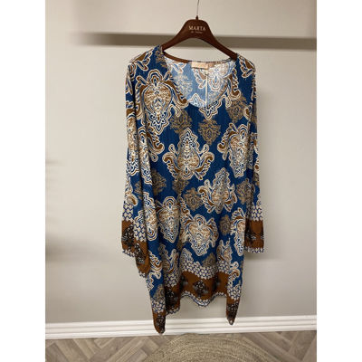 Marta kjole 5082 - Blue/brown