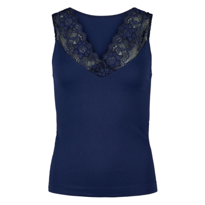 Belen v-lace top - Marine