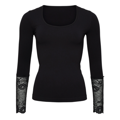 Mary lace bluse - Black