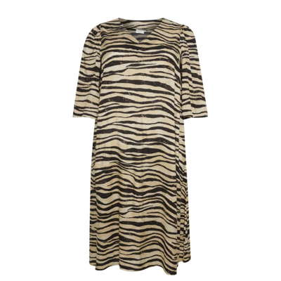 Kcleonia kjole - Black/sand zebra