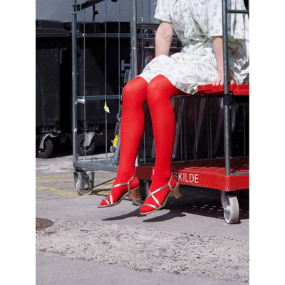 Odd legs strømpebukser - Rød