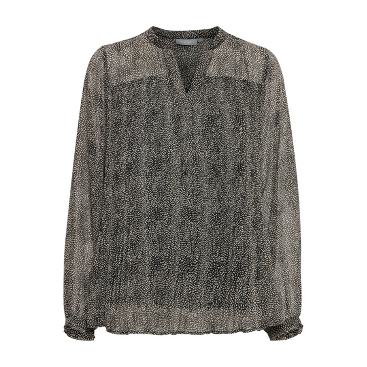 Frplisse bluse - Whitecap gray