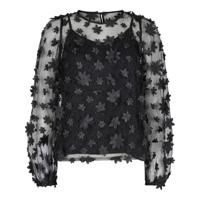 Lamilla bluse - Black flitter