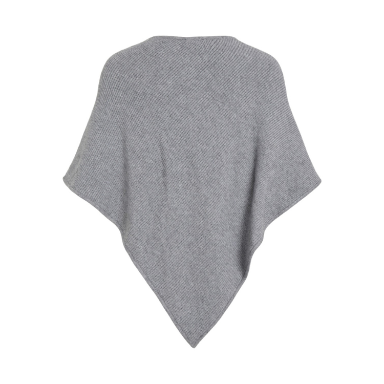 Viril poncho - Medium grey melange