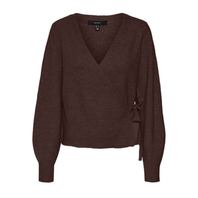 Vmsimone cardigan - Coffee bean/w melange