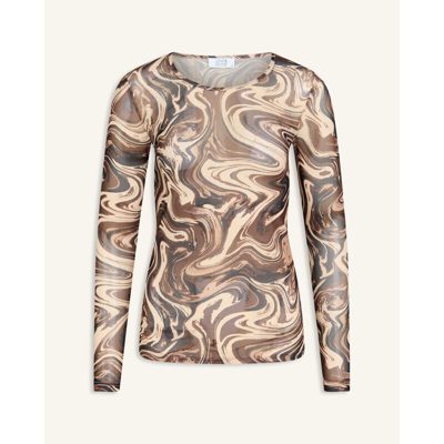 Love660-12 bluse - Choco wave