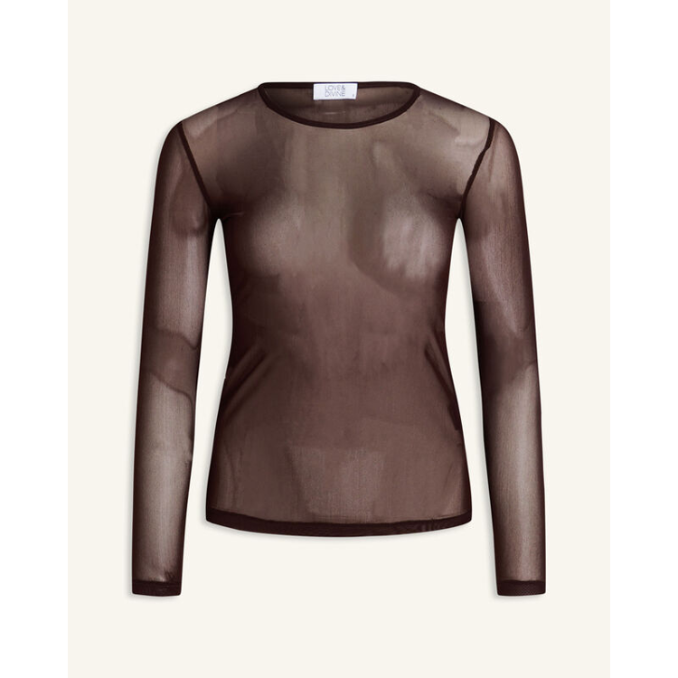 Love660 bluse - Brown
