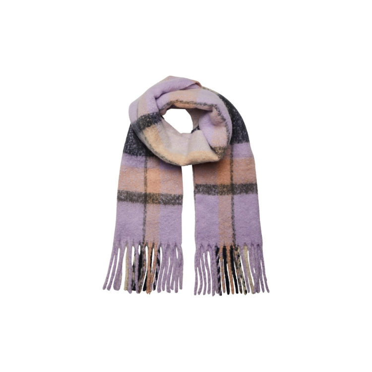 Pcbea halstørklæde - Purple check