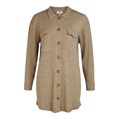 Objnoelle strikbluse - Fossil melange