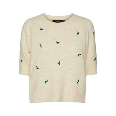 Vmplaza pullover - Birch/ w golden