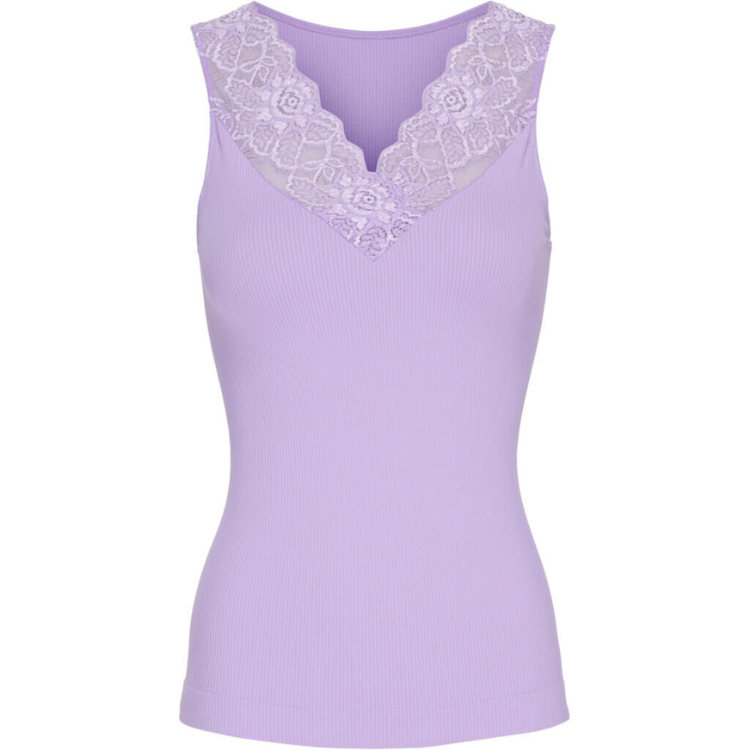 Belen v-lace top - Lavender