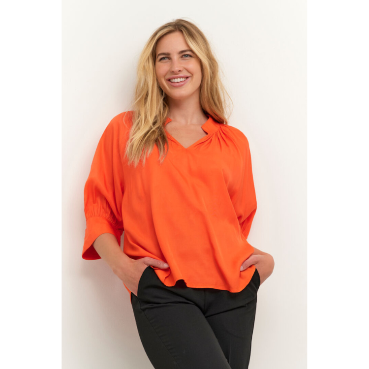 Kadahlia bluse - Vermillion orange