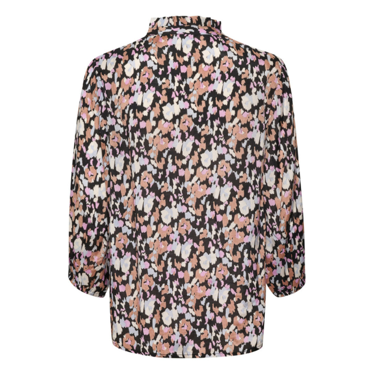 Kaolli bluse - Black /blue / lupine