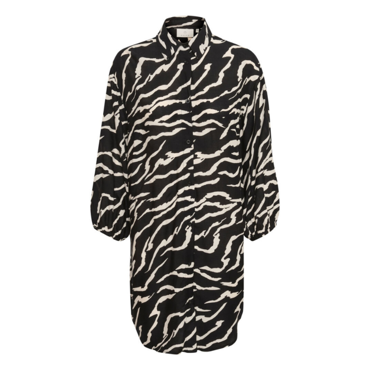 Kasomia kjole - Antique black zebra print