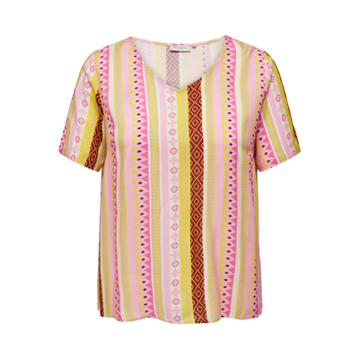 Carmarrakesh bluse - Prism pink/mix of pin