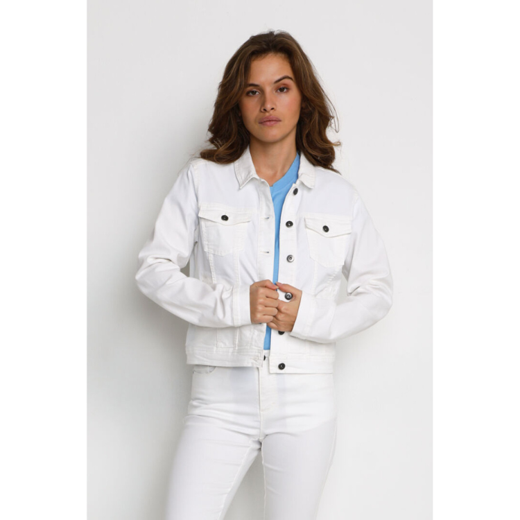 Kazelina denim jakke - Chalk