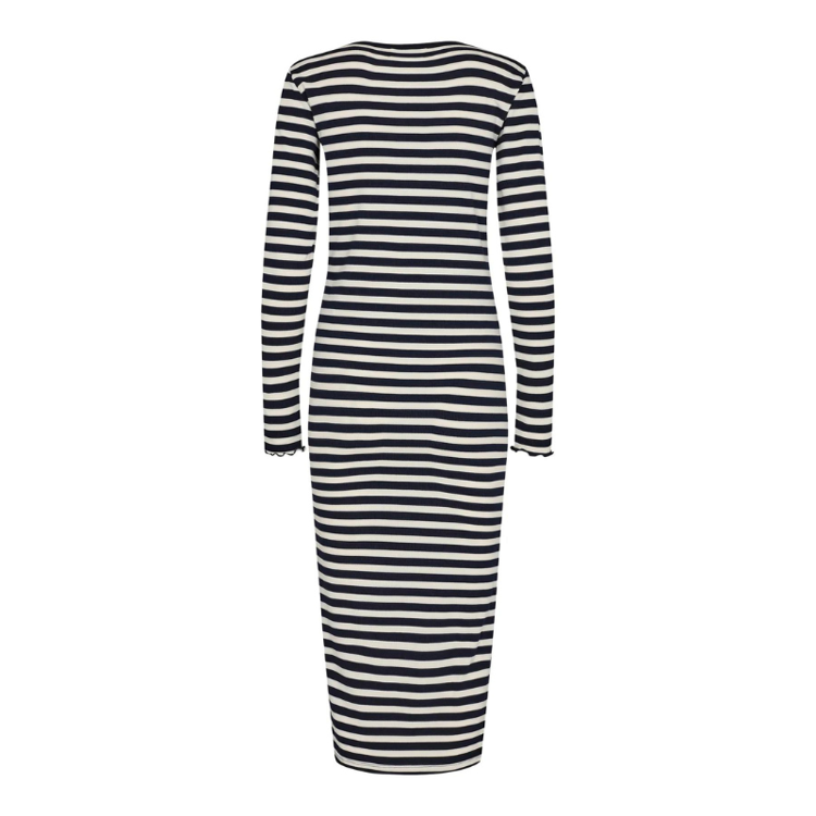 Natalia kjole - Navy creme stripe