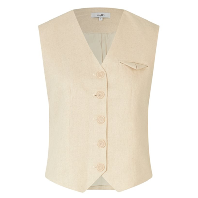 Flavio-m vest - Natural linen