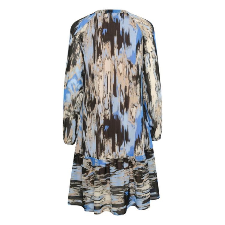 Kaqia kjole - Blue ikat print