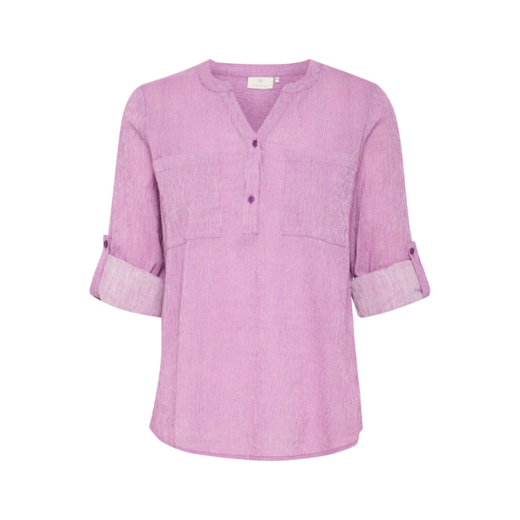 Kavivian bluse - Purple/Chalk stripe