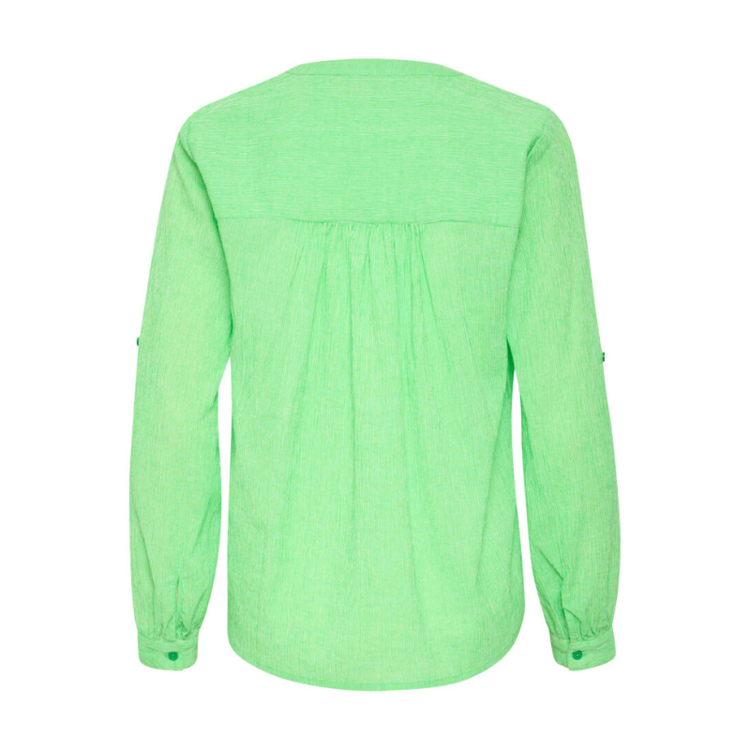 Kavivian bluse - Poison green/Chalk stripe