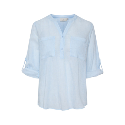 Kavivian bluse - Cashmere blue/chalk striped