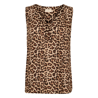 Kaisolde top - Feather grey leo