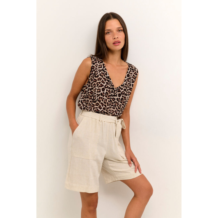 Kaisolde top - Feather grey leo