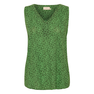 Kaisolde top - Poison green/Black flower