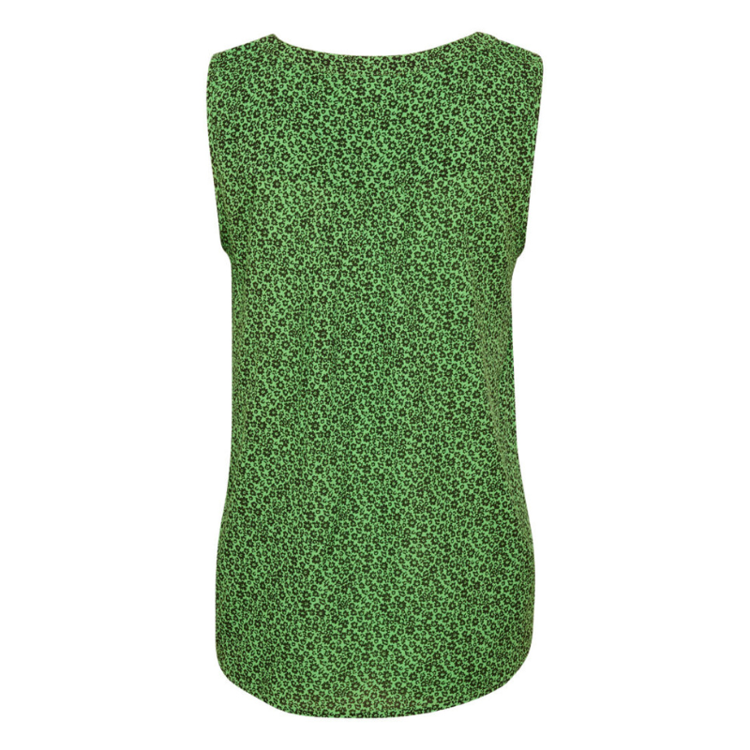 Kaisolde top - Poison green/Black flower