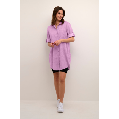 Kavivian kjole - Purple/Chalk stripe