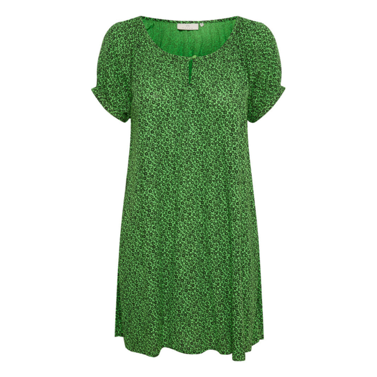 Kaisolde tunika - Poison green/Black flower