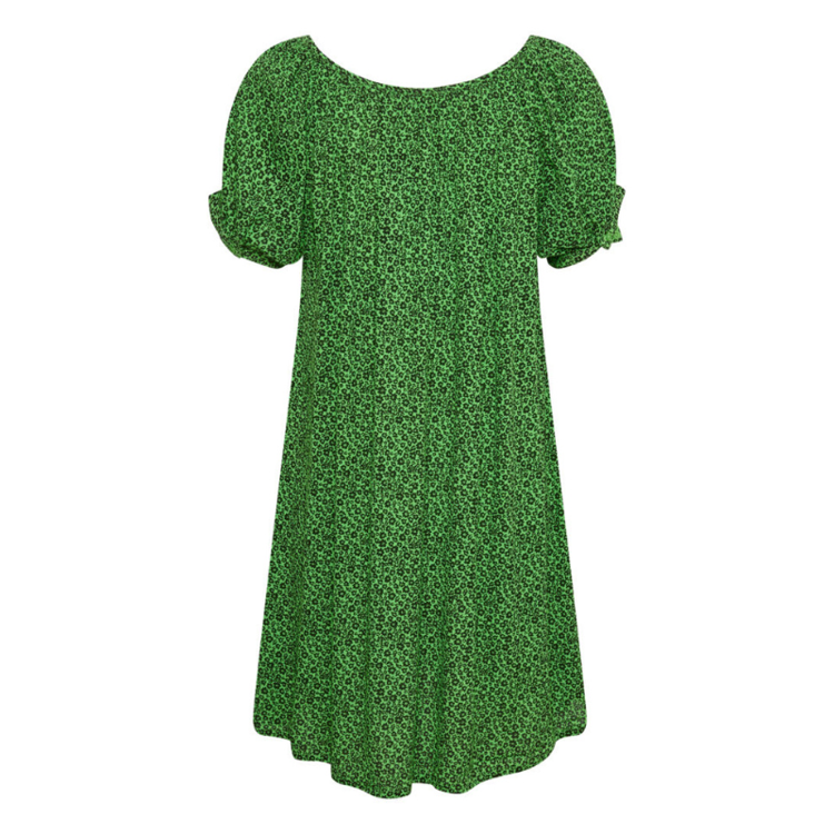 Kaisolde tunika - Poison green/Black flower