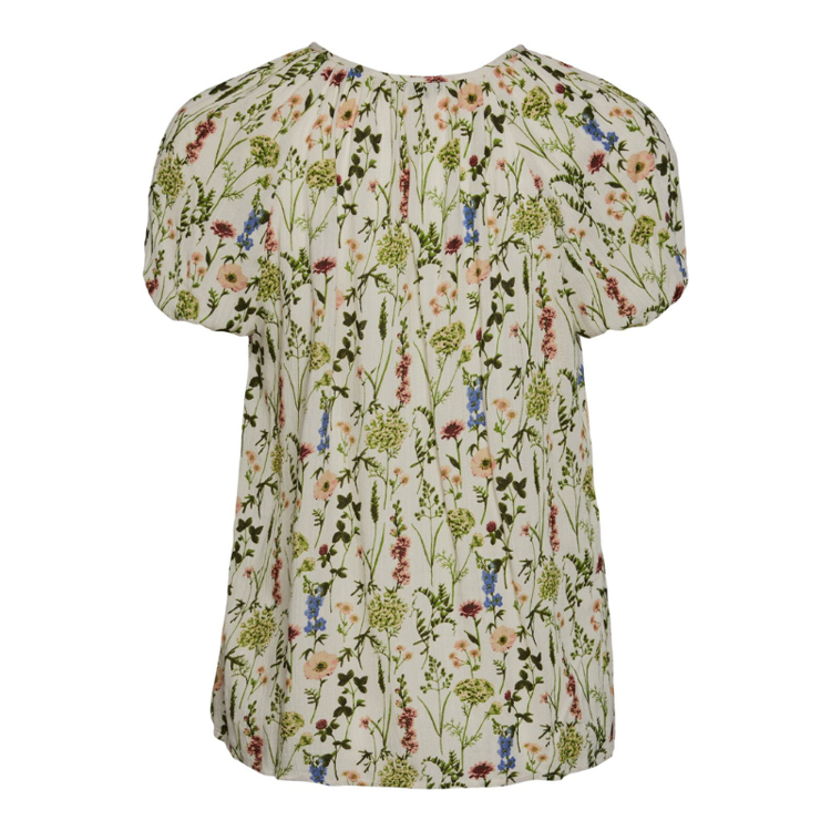 Pclydia top - Ecru/flower