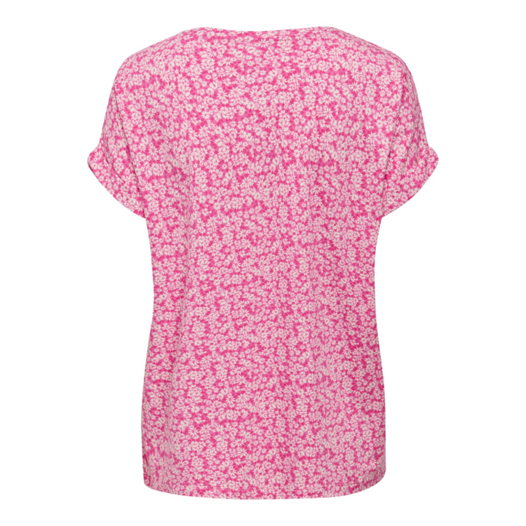 Onlmoster t-shirt - Carmine rose flower