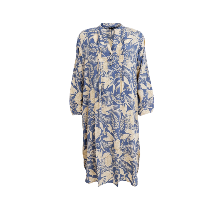 Bcluna pleat kjole - Floral blue