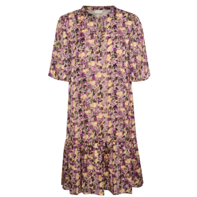 Karina kjole - Violet/yellow