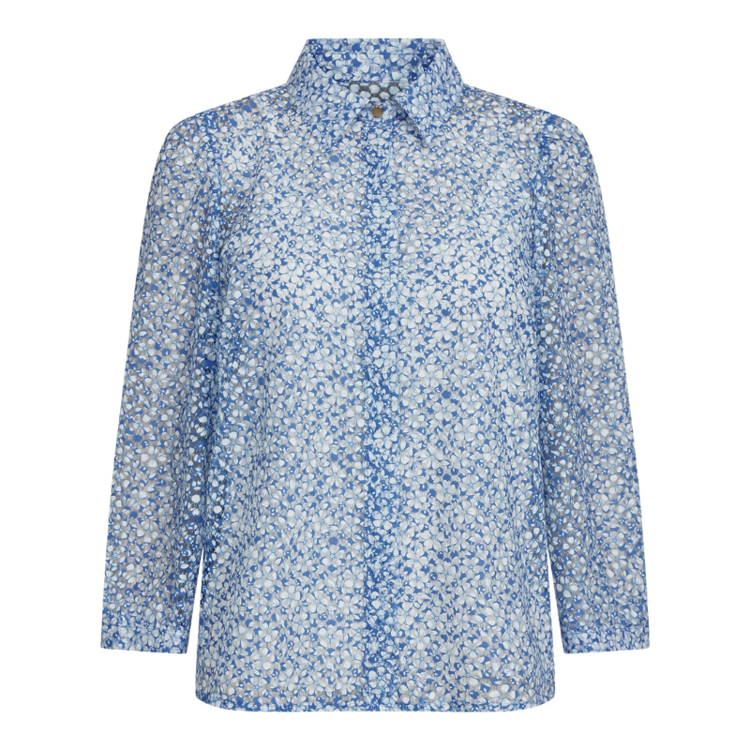 Flora bluse - Blue lace