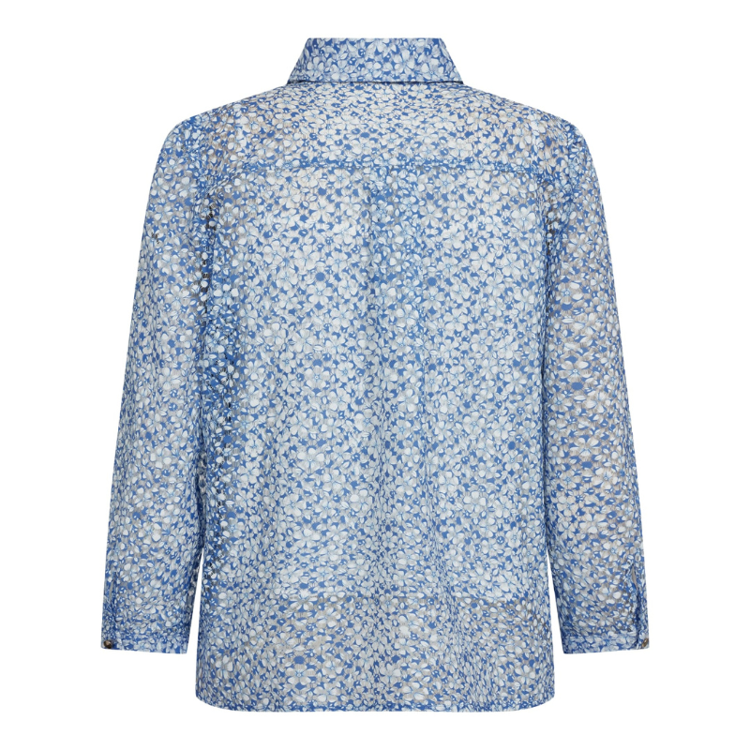 Flora bluse - Blue lace