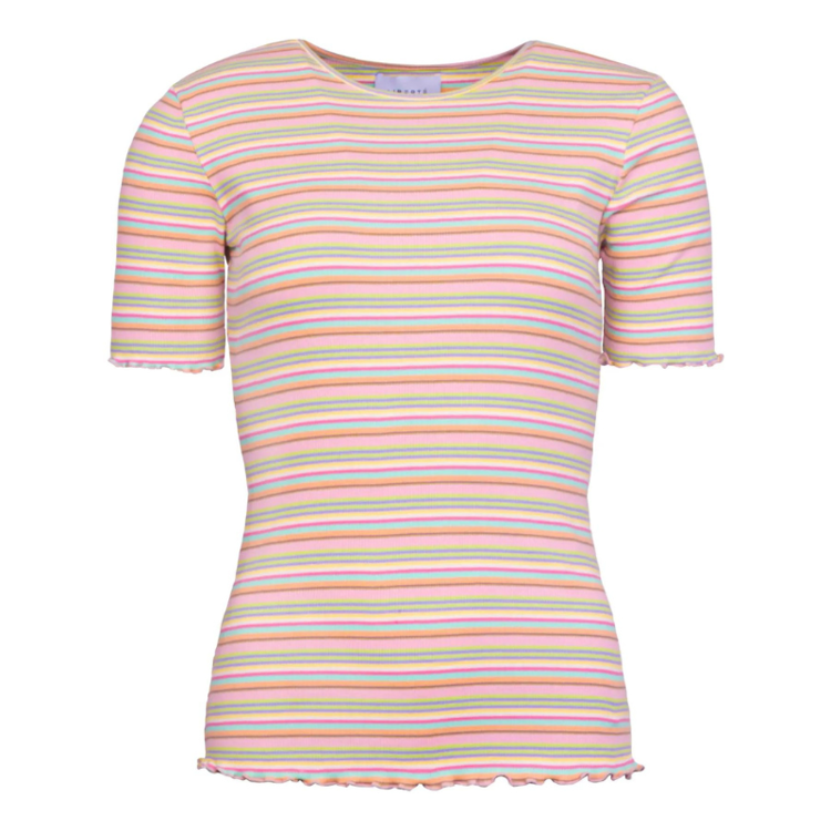 Natalia t-shirt - Multi mint stripe