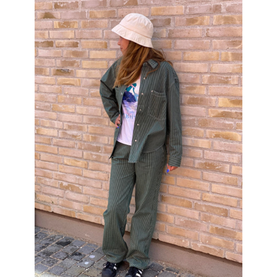 Onlnehva bukser - Dark green/White