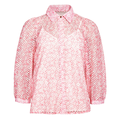 Flora bluse - Pink lace
