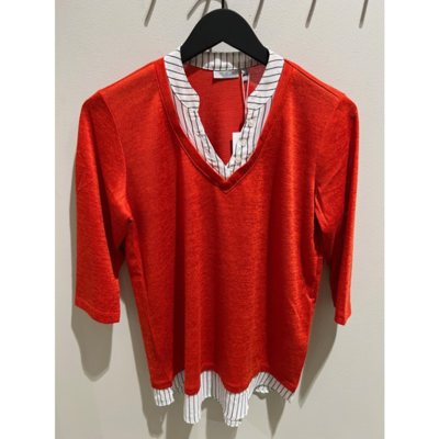 Frrexan bluse - Red alert mix